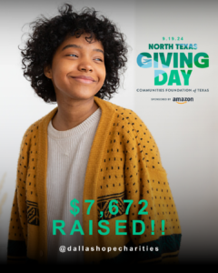 $7,672 Raised on North Texas Giving Day 2024